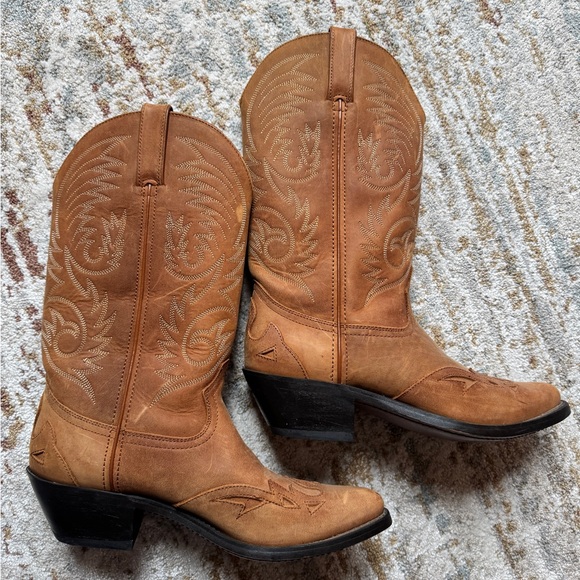 Durango Shoes - Durango Brown Heeled Cowboy Boots